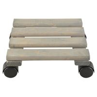 1x Planten trolleys/multirollers vierkant 23 cm - thumbnail