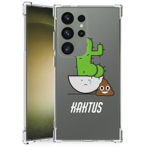 Samsung Galaxy S24 Ultra Stevig Bumper Hoesje Cactus Poo