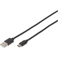 Digitus 1m, USB3.0-C/USB3.0-A 1m USB C USB A Zwart - thumbnail