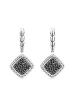 John Hardy boucles d'oreilles pendantes Classic Chain en argent ornée de saphirs et de spinelles - thumbnail