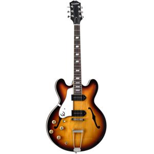 Epiphone USA Collection Casino LH Vintage Burst linkshandige semi-akoestische gitaar met hard case