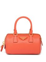 Prada mini sac en cuir à plaque logo - Orange