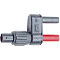 Staeubli SW XF-SS/4 meetadapter BNC-bus - lamellenstekker 4 mm corrosiebestendig zwart, rood