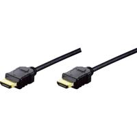 Digitus AK-330114-020-S HDMI-kabel HDMI Aansluitkabel HDMI-A-stekker, HDMI-A-stekker 2.00 m Zwart 4K UHD, Vergulde steekcontacten