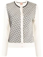 BOSS piped-stripes crew neck cardigan - Blanc - thumbnail