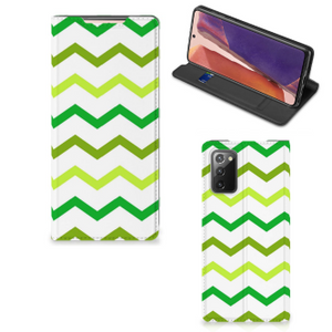 Samsung Galaxy Note20 Hoesje met Magneet Zigzag Groen