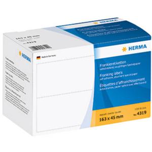 Herma 4319 Frankeeretiketten 163 x 45 mm Papier Wit 1000 stuk(s) Permanent hechtend Frankeermachine