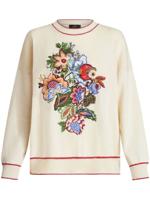 ETRO Trui met geborduurde bloemen - Beige