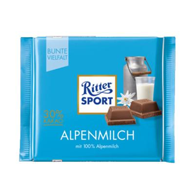 Ritter Sport - Alpenmelk Chocolade - 100g