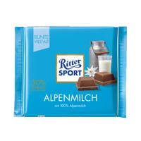 Ritter Sport - Alpenmelk Chocolade - 100g