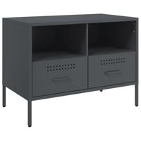 vidaXL Tv-meubel 68x39x50,5 cm koudgewalst staal antracietkleurig, tv kast, wandkast, tv dressoir, opbergkast, tv kastje, tv wandmeubel, wandmeubel