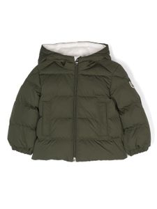 Moncler Enfant doudoune à patch logo - Vert