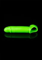 Smooth Stretchy Penis Sleeve - Glow in the Dark - Neon Green - thumbnail