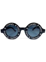 CHANEL Pre-Owned lunettes de soleil 1993 à logo imprimé - Noir