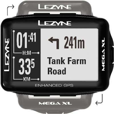 Lezyne mega xl gps blk w/ spd/cadence & hr sensor