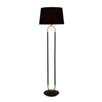 Searchlight Vloerlamp Jazz 161cm zwart met goud EU41432SB - thumbnail