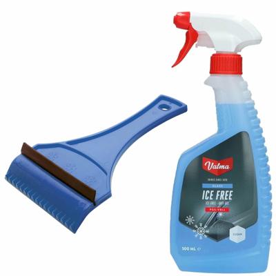 Ruitenontdooier spray - voor auto - 500 ml - antivries sprays - winter/vorst - incl. ijskrabber Ruitenontdooier spray - voor auto - 500 ml - antivries sprays - winter/vorst - incl. ijskrabber