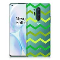 OnePlus 8 Pro TPU bumper Zigzag Groen