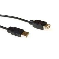 ACT USB 2.0 verlengkabel, 5,0 m, type A - A, zwart, 5 m, USB A - A - zwart - USB-kabel (5,0 m, type A - A, zwart, 5 m, USB A, zwart)