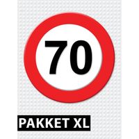 Verkeersbord  70 jaar versiering pakket XL   - - thumbnail