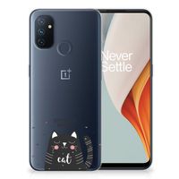 OnePlus Nord N100 Telefoonhoesje met Naam Cat Good Day