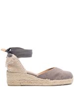 Castañer espadrilles Carina 70 mm en toile - Gris - thumbnail