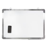 Magnetisch whiteboard met pennengoot en wisser 80 x 60 cm