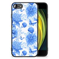 Bloemen Hoesje voor iPhone SE 2022 | SE 2020 | 7/8 Flowers Blue - thumbnail