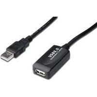 Digitus USB 2.0 Repeater USB-kabel 20 m USB A Zwart - thumbnail