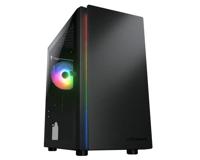 COUGAR Purity RGB Pure en Elegante ARGB Mini Tower Behuizing - Zwart (Zwart)