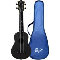 Flight Travel Series TUS35E Black elektrisch-akoestische sopraan ukelele met gigbag