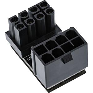 inLine Stroom Adapter [1x ATX-stekker 8-polig (4+4) - 1x ATX-bus 8-polig (4+4)] Zwart