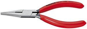 Knipex Platbuigtang met zijsnijder (instrumentmakerstang) met kunststof bekleed 140 mm - 2301140