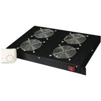 Digitus DN-19 FAN-4-HO-SW 19 inch 4 x Ventilator voor patchkast 1 HE Zwart - thumbnail