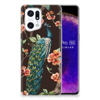 OPPO Find X5 Pro TPU Hoesje Pauw met Bloemen - thumbnail