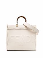 FENDI sac à main à logo embossé - Blanc - thumbnail