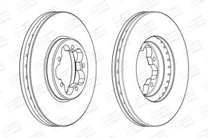Remschijf CHAMPION, Remschijftype: Geventileerd: , u.a. für Ford
