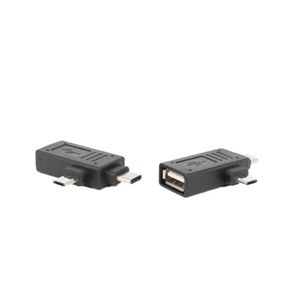 USB Type-A Female to USB-C & Micro USB Male OTG Adapter