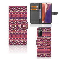 Samsung Galaxy Note 20 Telefoon Hoesje Aztec Paars