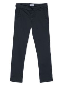 Paolo Pecora Kids pantalon slim à taille mi-haute - Bleu