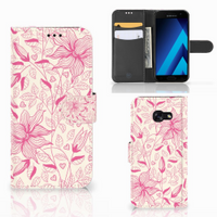 Samsung Galaxy A5 2017 Hoesje Pink Flowers - thumbnail