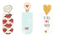 Moses boekenleggers love junior 14,2 cm karton blauw 3 stuks