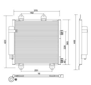 Condensor, airconditioning PowerMax, u.a. für Citroën, Peugeot, Toyota