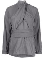 LEMAIRE Blouse met gekruiste bandjes - Grijs