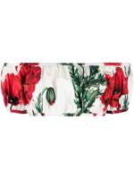 Dolce & Gabbana haut fleuri à épaules dénudées - Blanc