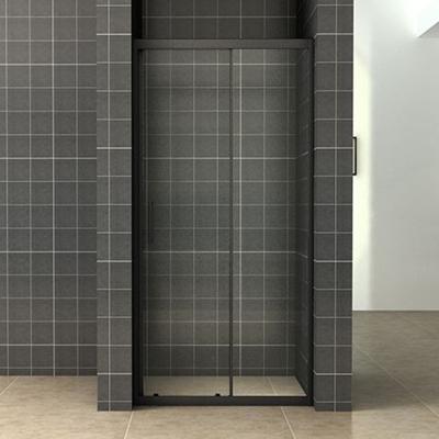 Douchedeur Skyline Nisdeur Schuifdeur 140x200cm Mat Zwart Antikalk Helder Glas 8mm Veiligheidsglas Easy Clean