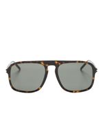 Saint Laurent Eyewear lunettes de soleil SL 590 à monture carrée - Marron