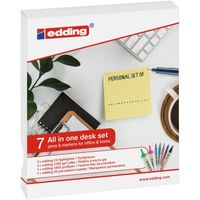 Edding 7 All in one desk set 4-BTWDESK Permanent marker Zwart, Blauw, Rood, Groen, Pink Watervast: Ja - thumbnail