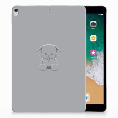 Apple iPad Pro 10.5 Tablet Back Cover Grijs Baby Olifant Apple iPad Pro 10.5 Tablet Back Cover Grijs Baby Olifant