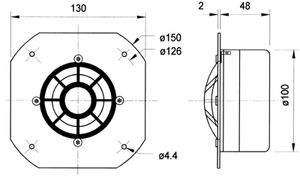 Visaton DSM 50 FFL - 8 Ohm 2 inch 5 cm Midrange 120 W 8 Ω